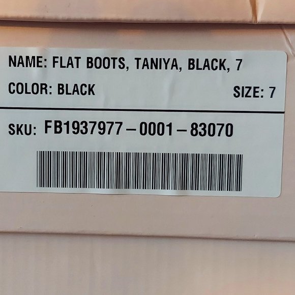 NIB JUSTFAB TANIYA KNEE HIGH FLAT BOOT (7 / BLACK) - Picture 10 of 10